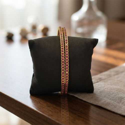 Gold-Plated-Kemp-Stone-Silver-Bangles